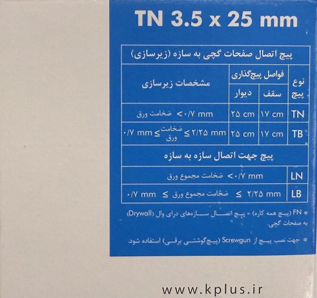 TN 25 پیچ پانل +K